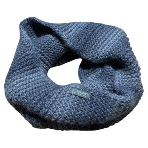 Shupaca Alpaca & Highland Wool Knit Neck Warmer Scarf In Blue & Gray